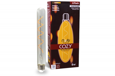 NorbCOZY clear glass T30 bulb and box
